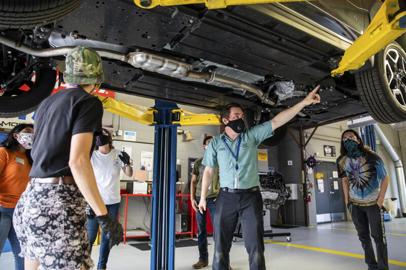 Automotive Technology class at the Riverside Campus on Tuesday, July 7, 2020