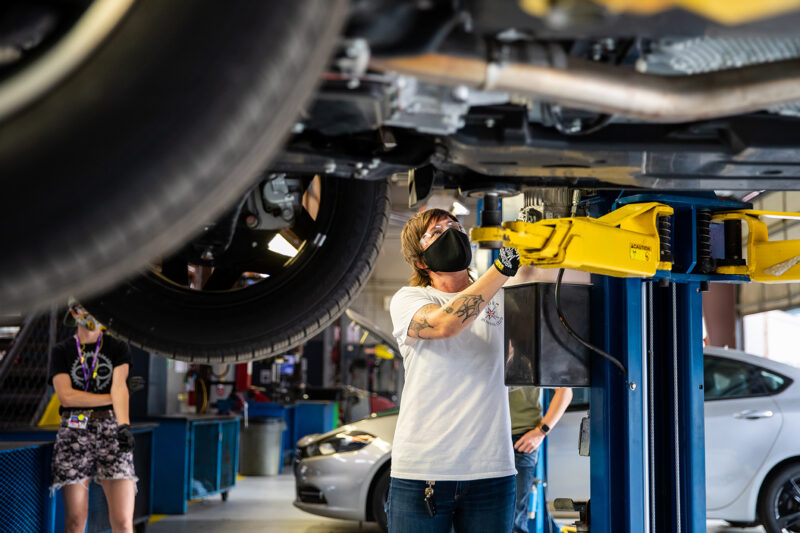 Automotive Technology class at the Riverside Campus on Tuesday, July 7, 2020