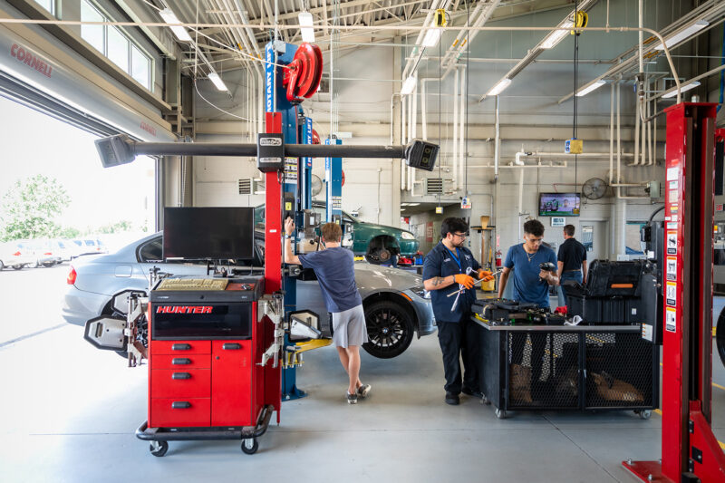 Automotive Technology class at the Riverside Campus on Tuesday, July 7, 2020