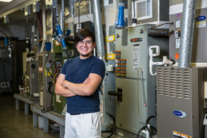 ACC HVAC student David Martinez poses for a portrait