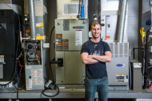 ACC HVAC student Grant Brandon poses for a portrait