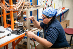 HVAC class at the Round Rock High School.